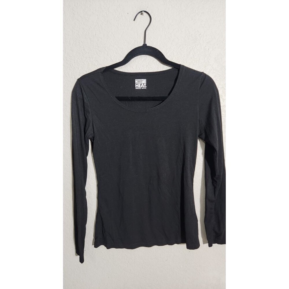 32 Degrees HEAT Shirt Womens Small Black Long Sleeve Lightweight Stretch Layer